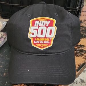 Baseball Cap 2024 Indy 500 Hat Indy Gainbridge Black Hat NEW 108th Racing
